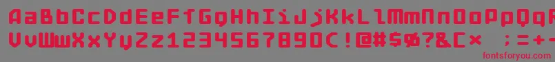 Addecrg Font – Red Fonts on Gray Background