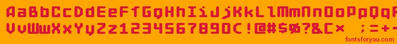 フォントAddecrg – オレンジの背景に赤い文字