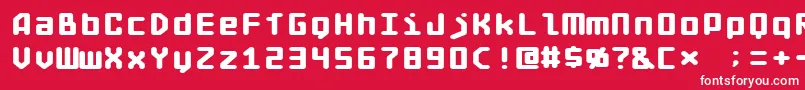 Addecrg Font – White Fonts on Red Background
