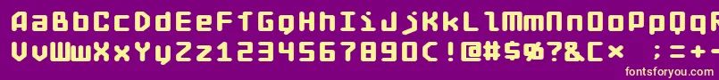 Addecrg Font – Yellow Fonts on Purple Background