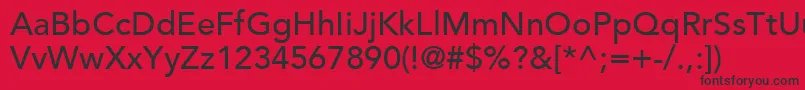 AvenirLt65Medium Font – Black Fonts on Red Background