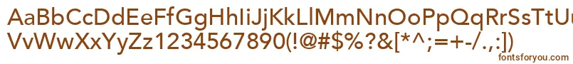 Шрифт AvenirLt65Medium – коричневые шрифты на белом фоне