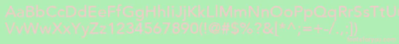 AvenirLt65Medium Font – Pink Fonts on Green Background