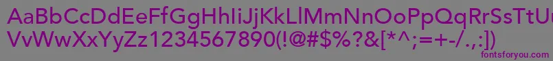 AvenirLt65Medium Font – Purple Fonts on Gray Background