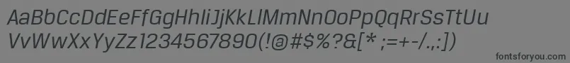 Шрифт BreuertextItalic – чёрные шрифты на сером фоне