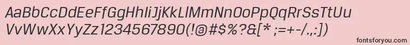 Шрифт BreuertextItalic – чёрные шрифты на розовом фоне