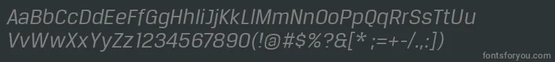 Шрифт BreuertextItalic – серые шрифты на чёрном фоне