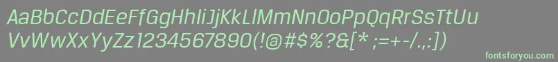 fuente BreuertextItalic – Fuentes Verdes Sobre Fondo Gris
