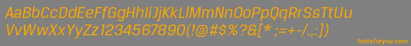 BreuertextItalic Font – Orange Fonts on Gray Background
