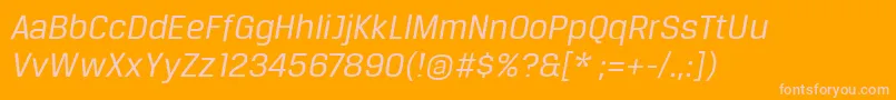 BreuertextItalic Font – Pink Fonts on Orange Background