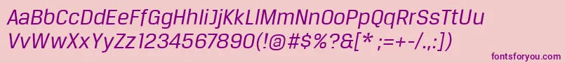 Шрифт BreuertextItalic – фиолетовые шрифты на розовом фоне