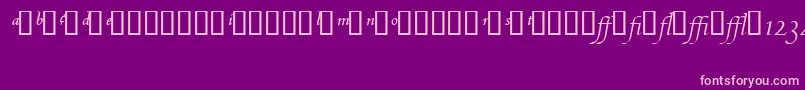 フォントCentaurExpertMtItalic – 紫の背景にピンクのフォント