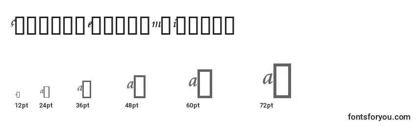 CentaurExpertMtItalic Font Sizes