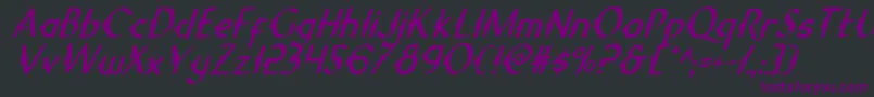 GypsyRoadCondensedItalic Font – Purple Fonts on Black Background
