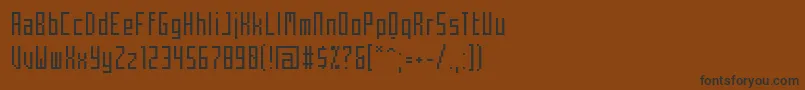 Fonte MechaCondensed – fontes pretas em um fundo marrom
