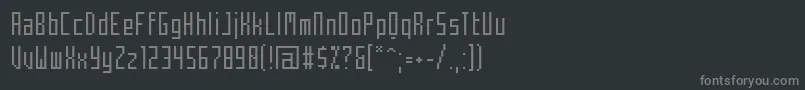 Fonte MechaCondensed – fontes cinzas em um fundo preto