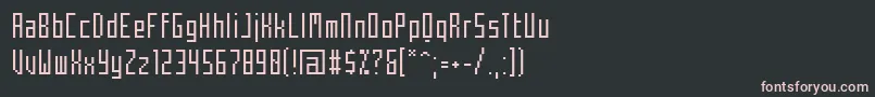MechaCondensed-fontti – vaaleanpunaiset fontit mustalla taustalla
