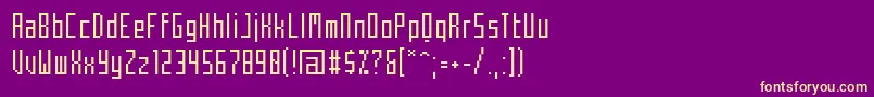 More about MechaCondensed Font MechaCondensed Font – Yellow Fonts on Purple Background