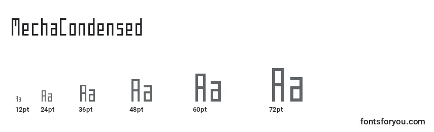MechaCondensed Font Sizes