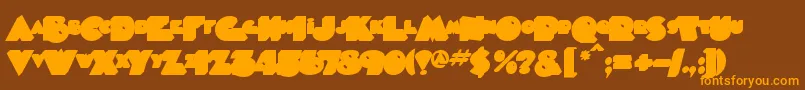 Timepiece3Dbackfill Font – Orange Fonts on Brown Background