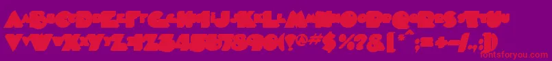 Timepiece3Dbackfill Font – Red Fonts on Purple Background