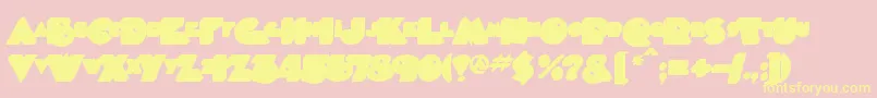 Timepiece3Dbackfill Font – Yellow Fonts on Pink Background