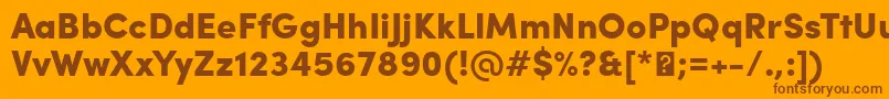 Weitere Informationen zur SofiaProBlack-Schriftart SofiaProBlack-Schriftart – Braune Schriften auf orangefarbenem Hintergrund