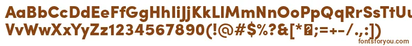 SofiaProBlack-fontti – ruskeat fontit valkoisella taustalla
