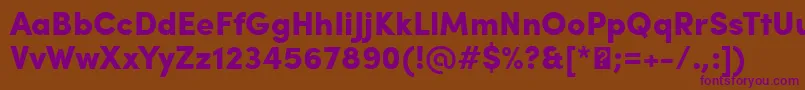 SofiaProBlack Font – Purple Fonts on Brown Background