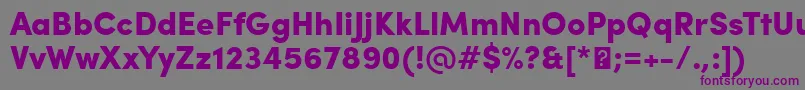 SofiaProBlack-fontti – violetit fontit harmaalla taustalla