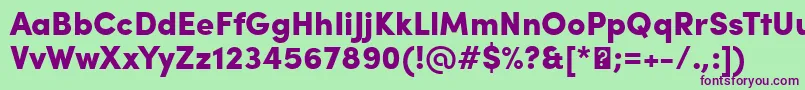 SofiaProBlack Font – Purple Fonts on Green Background