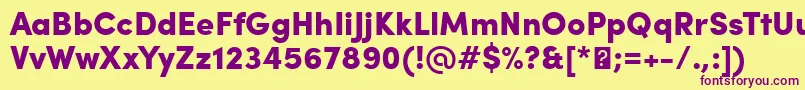 SofiaProBlack Font – Purple Fonts on Yellow Background