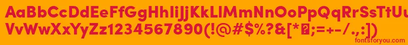 SofiaProBlack Font – Red Fonts on Orange Background