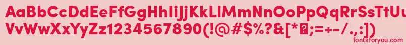 フォントSofiaProBlack – ピンクの背景に赤い文字