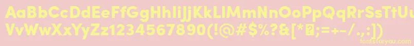 SofiaProBlack Font – Yellow Fonts on Pink Background
