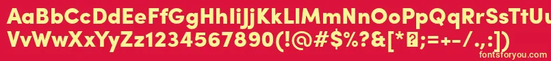 SofiaProBlack Font – Yellow Fonts on Red Background