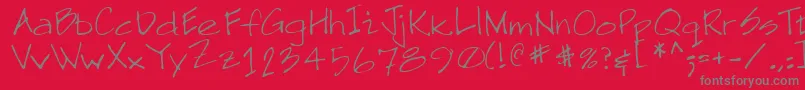 NeilRegular Font – Gray Fonts on Red Background