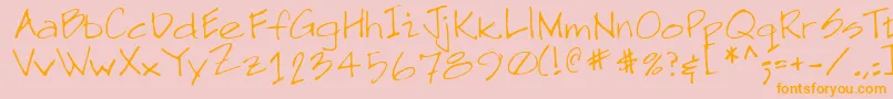 NeilRegular Font – Orange Fonts on Pink Background