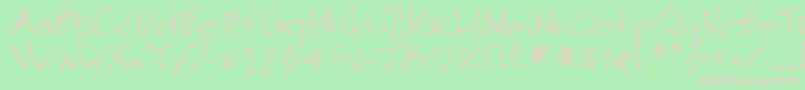 フォントNeilRegular – 緑の背景にピンクのフォント
