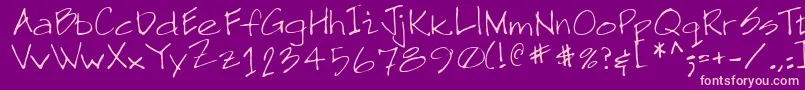 NeilRegular Font – Pink Fonts on Purple Background