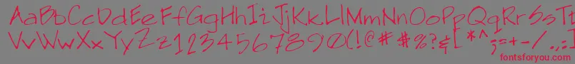 NeilRegular Font – Red Fonts on Gray Background