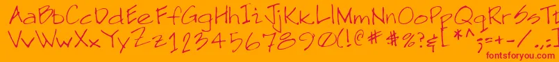 NeilRegular Font – Red Fonts on Orange Background