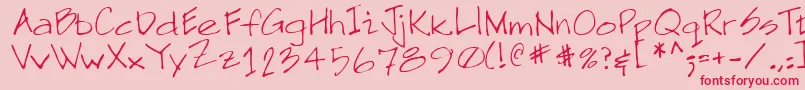 NeilRegular Font – Red Fonts on Pink Background