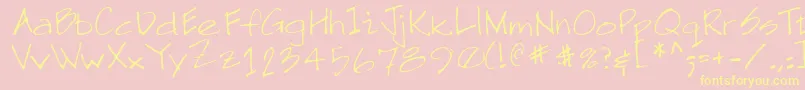 NeilRegular Font – Yellow Fonts on Pink Background