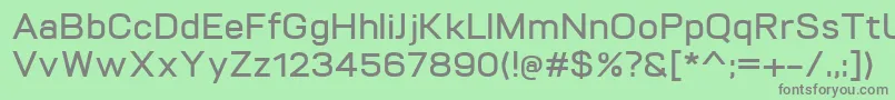 フォントVitroDemibold – 緑の背景に灰色の文字