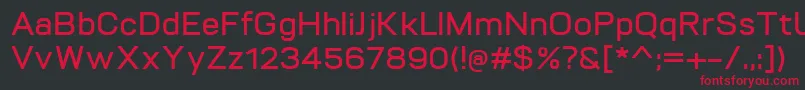 VitroDemibold Font – Red Fonts on Black Background