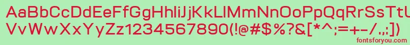VitroDemibold Font – Red Fonts on Green Background