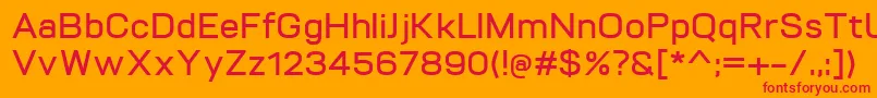 VitroDemibold Font – Red Fonts on Orange Background