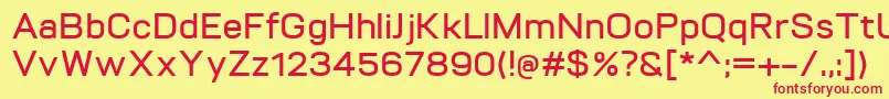 VitroDemibold Font – Red Fonts on Yellow Background