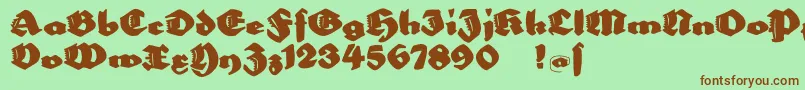 Bigella Font – Brown Fonts on Green Background